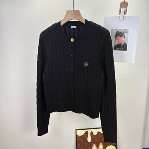 Loewe Black Cable Knit Woman’s Cardigan